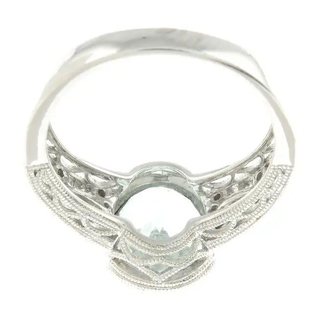 Aquamarine & diamond dress ring
