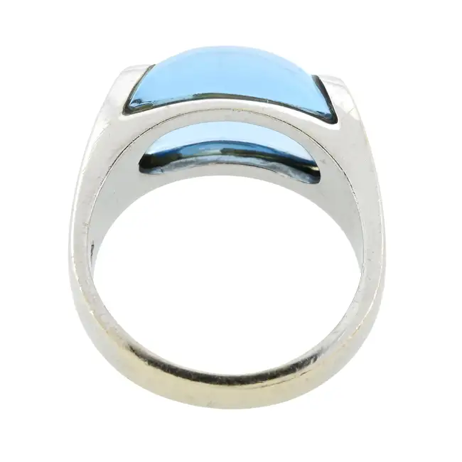 Blue topaz 'Tronchetto' ring, by Bulgari