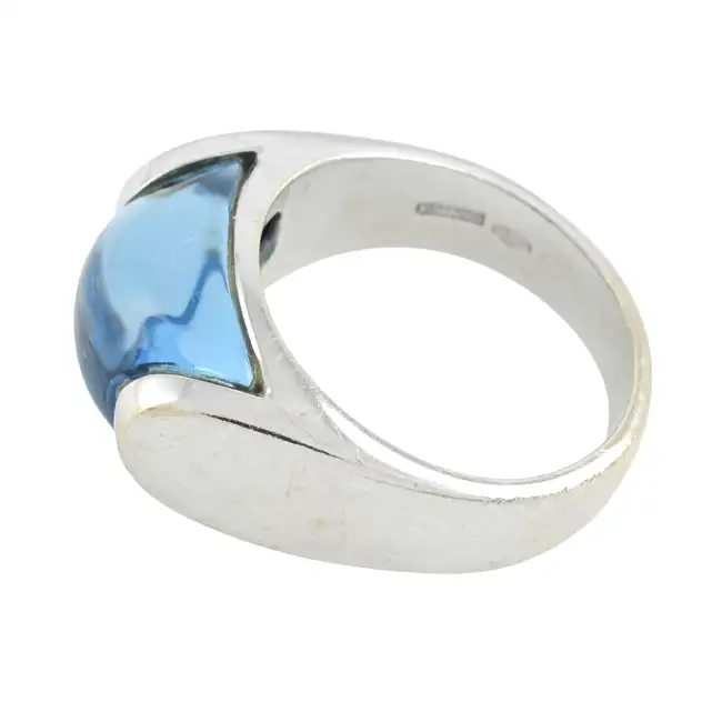 Blue topaz 'Tronchetto' ring, by Bulgari