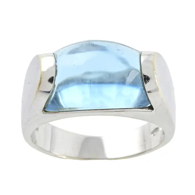 Blue topaz 'Tronchetto' ring, by Bulgari