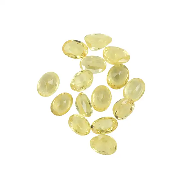 Assorted oval-shape yellow sapphires, 17.10ct