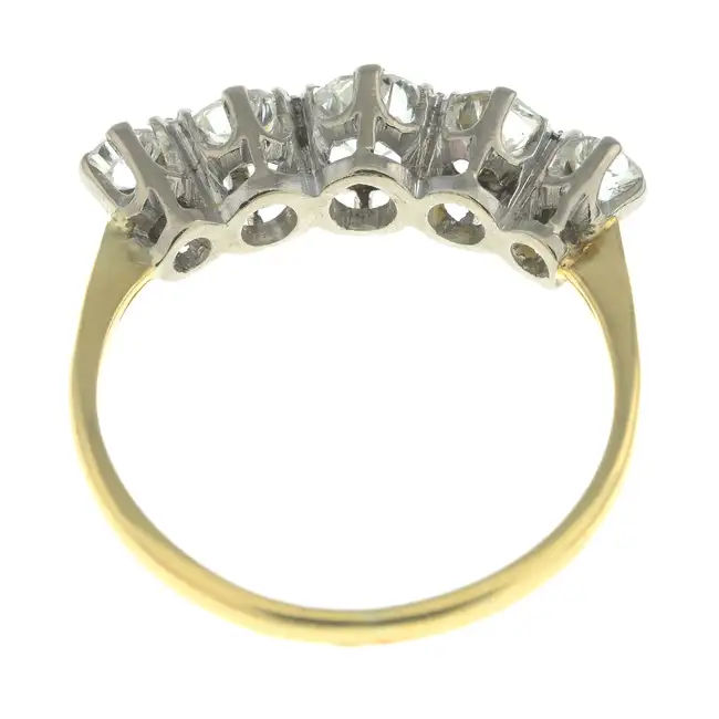 Diamond five-stone ring