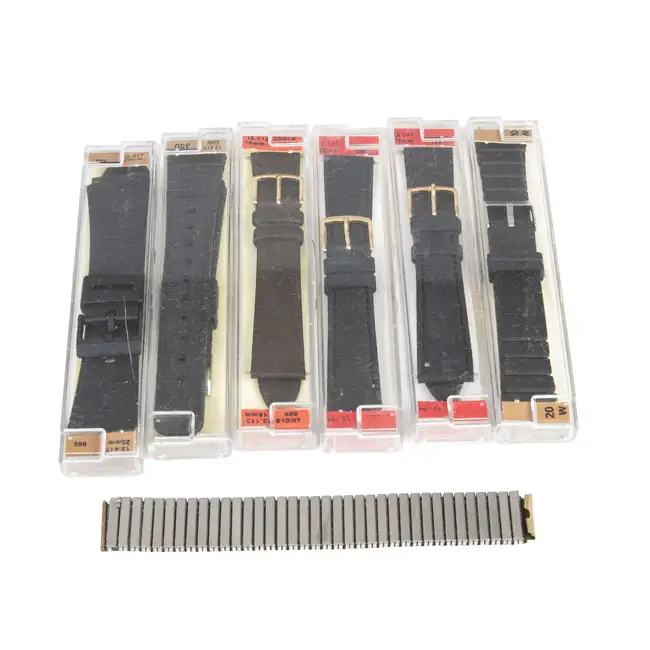 Watch straps and bracelets. Approximately 150.