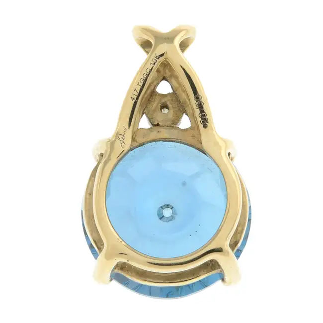 Topaz & diamond pendant