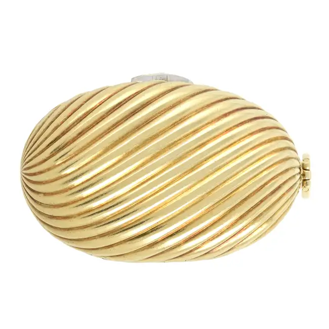 Mid 20th century gold pill box, by Bulgari