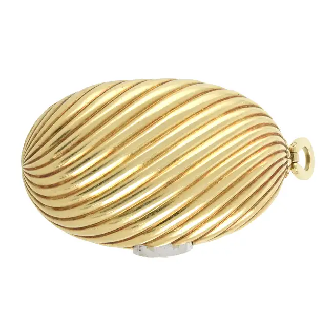 Mid 20th century gold pill box, by Bulgari