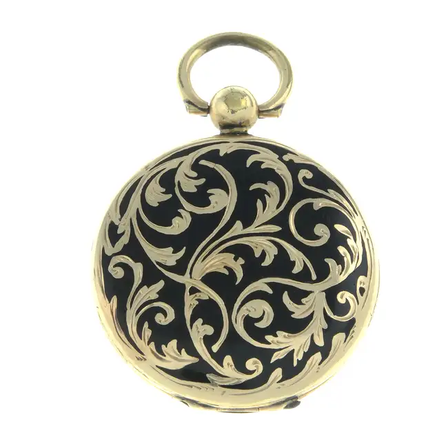 Enamel locket pendant