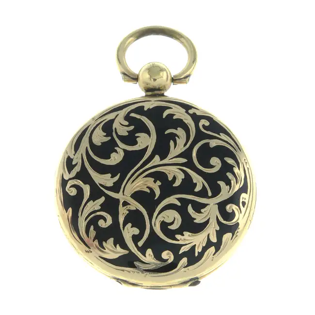 Enamel locket pendant