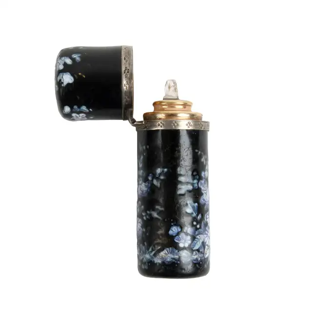 Enamelled scent bottle