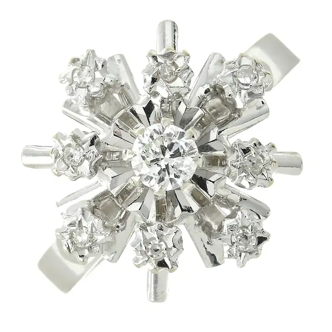 18ct gold diamond dress ring