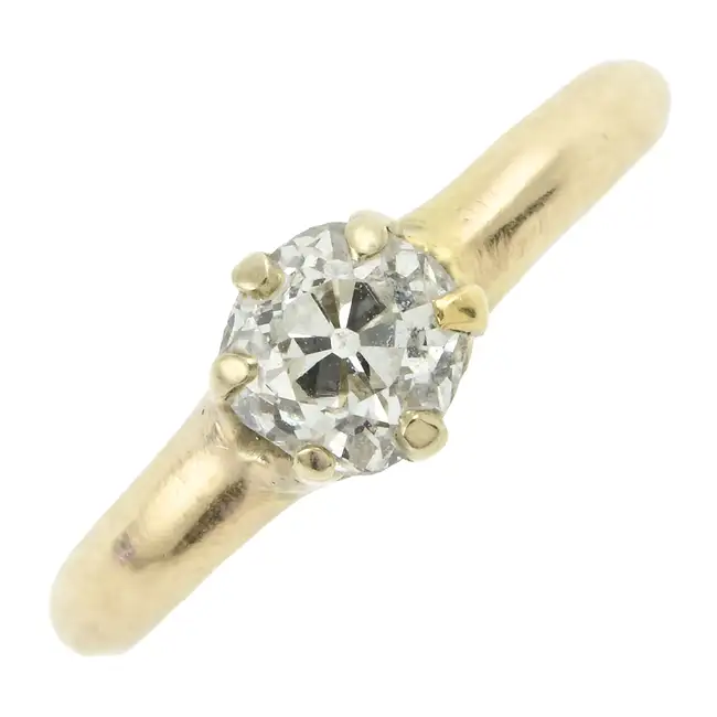 Diamond single-stone ring