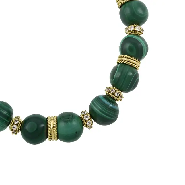 Malachite necklace, attributed to Vourakis