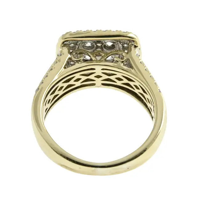 18ct gold diamond cluster dress ring 