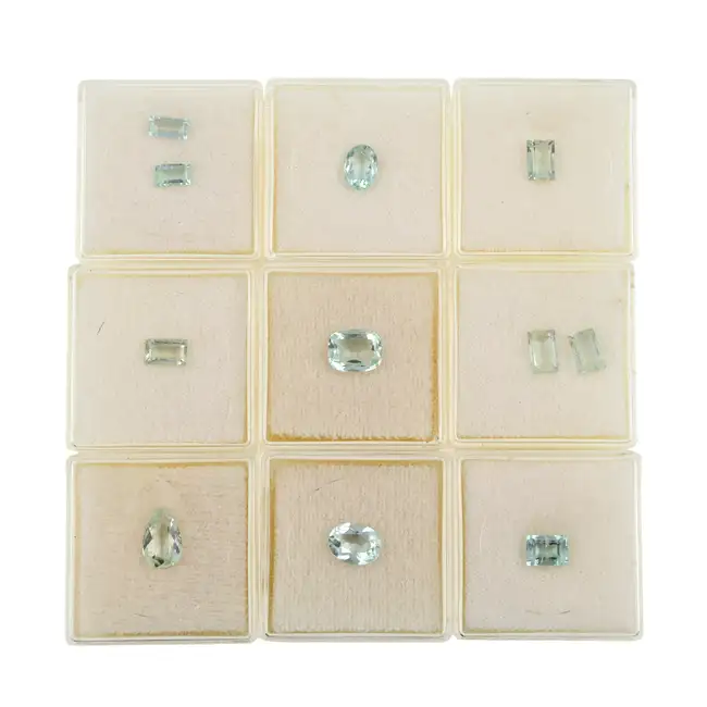 Assorted vari-shape green beryls, 7.31ct