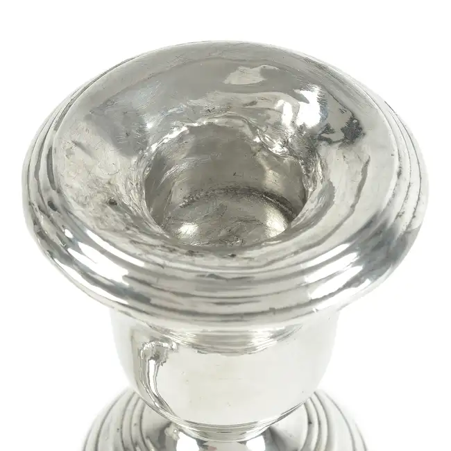 Pair of 1930's silver candlesticks (filled) 