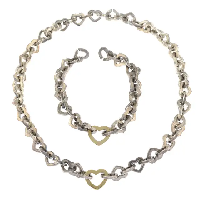 Heart link bracelet & necklace, Tiffany & Co.