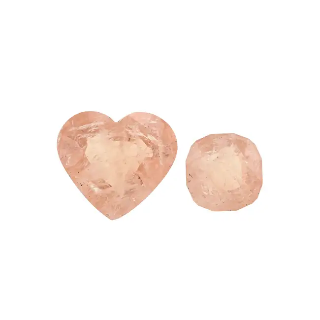 Two vari-shape morganites, 30.89ct