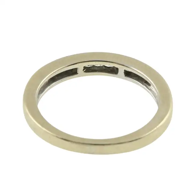 18ct gold square-shape diamond half eternity ring
