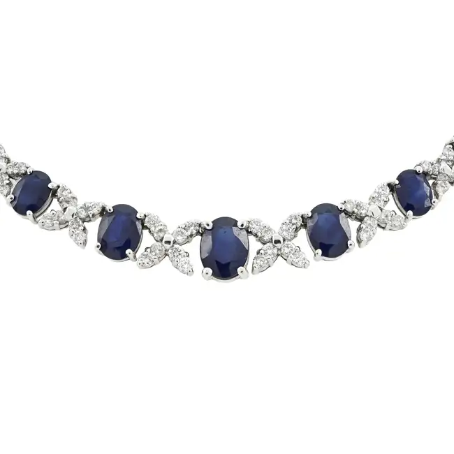 Sapphire and diamond necklace, by EFFY