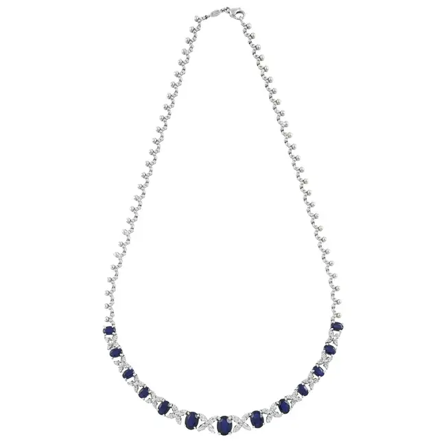 Sapphire and diamond necklace, by EFFY