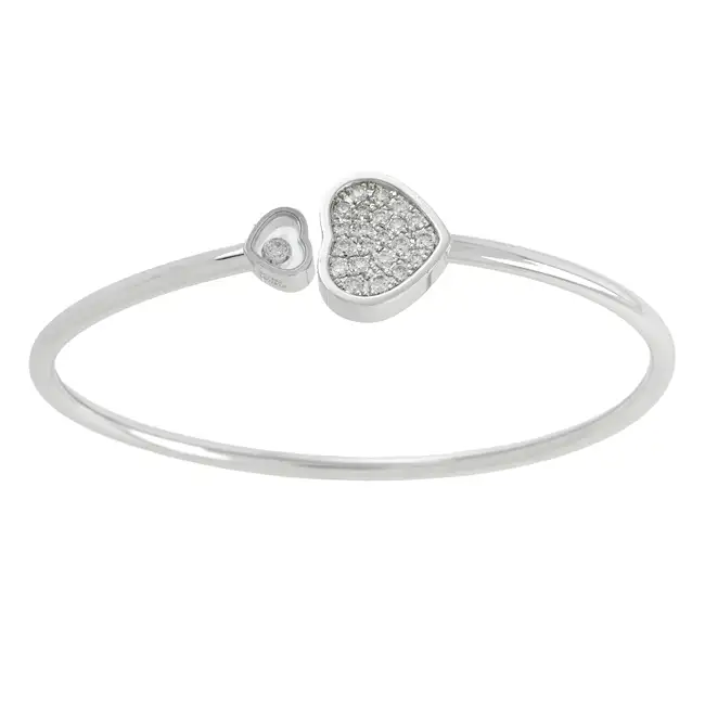 Gold diamond 'Happy Hearts' bangle, by Chopard