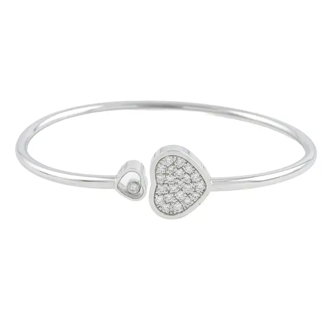Gold diamond 'Happy Hearts' bangle, by Chopard