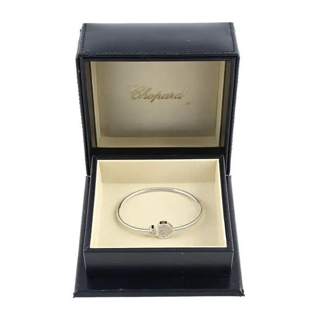 Gold diamond 'Happy Hearts' bangle, by Chopard