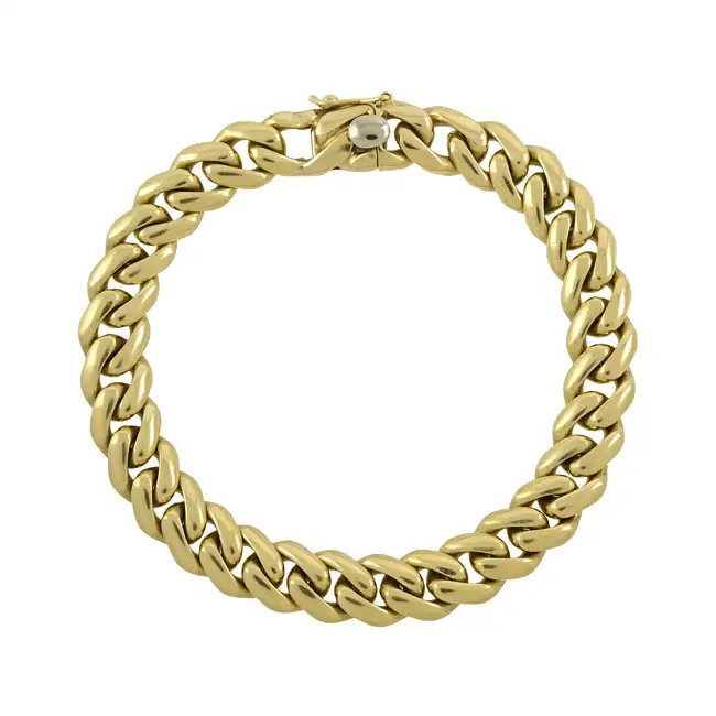 Flat curb-link bracelet, by Bulgari