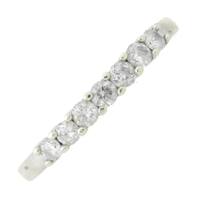 9ct gold diamond half eternity ring