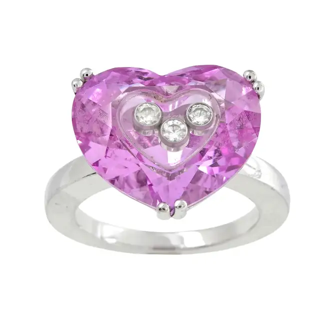 18ct gold diamond pink 'So Happy' ring, by Chopard