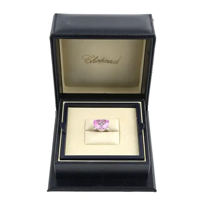 18ct gold diamond pink 'So Happy' ring, by Chopard