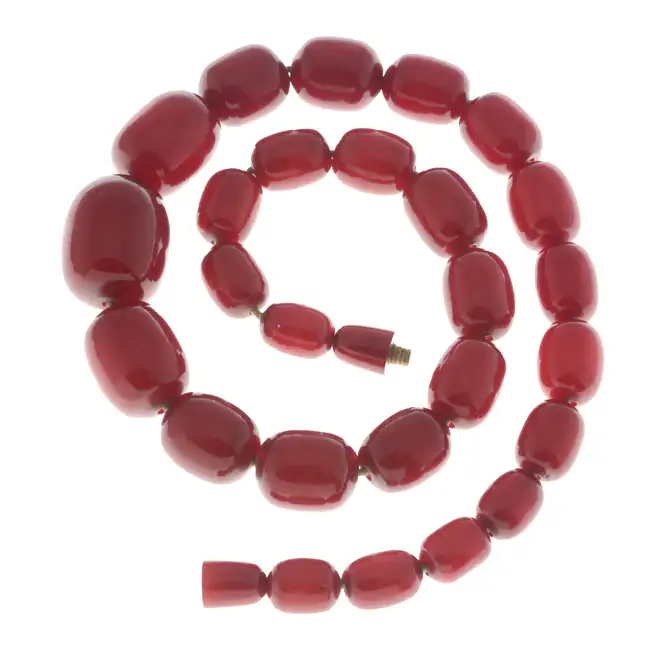 Graduate Bakelite bead single-strand necklace