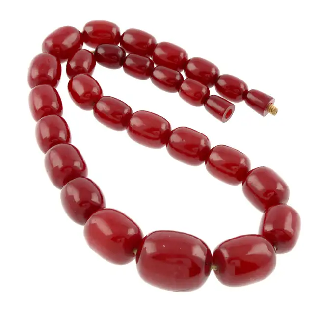 Graduate Bakelite bead single-strand necklace