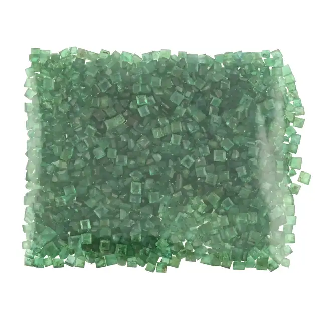 Assorted square-shape emeralds, 39.34ct