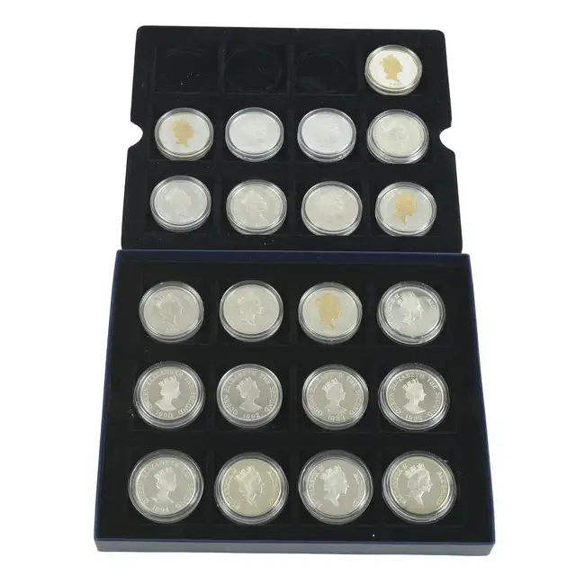 Elizabeth II - Twenty One Alderney Proof Coins