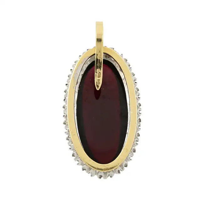 Garnet and diamond pendant