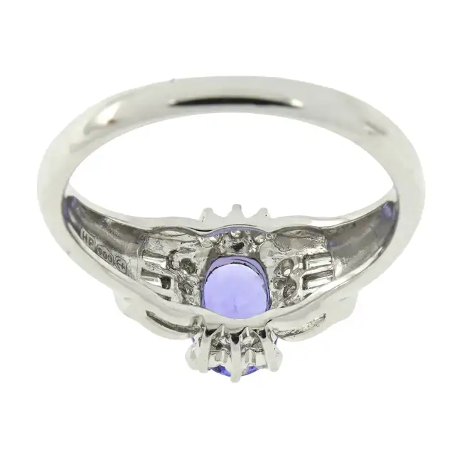 Tanzanite & diamond cluster ring