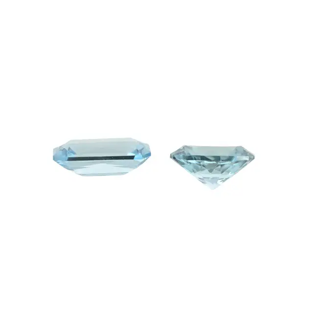 Two vari-shape blue zircons, 4.58ct