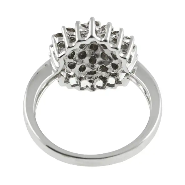 9ct gold 'brown' diamond cluster ring