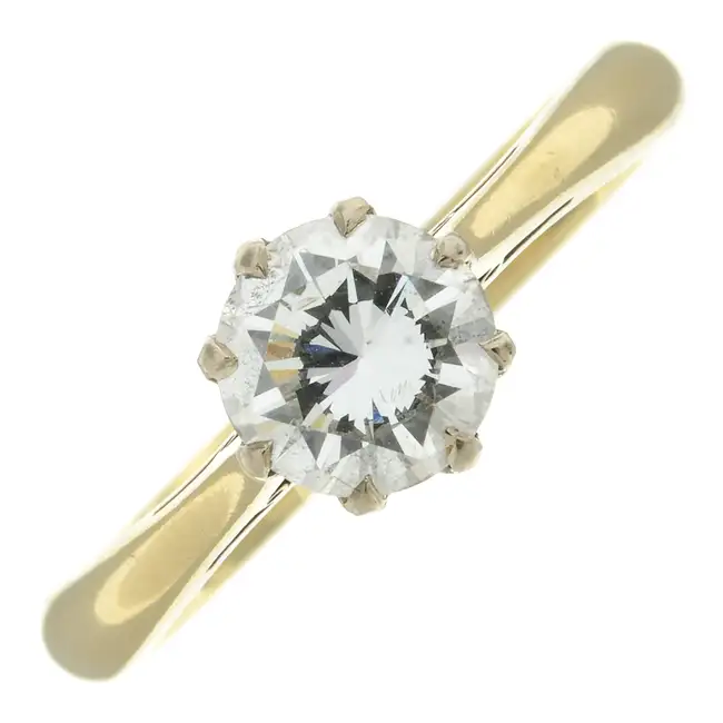 Diamond single-stone ring