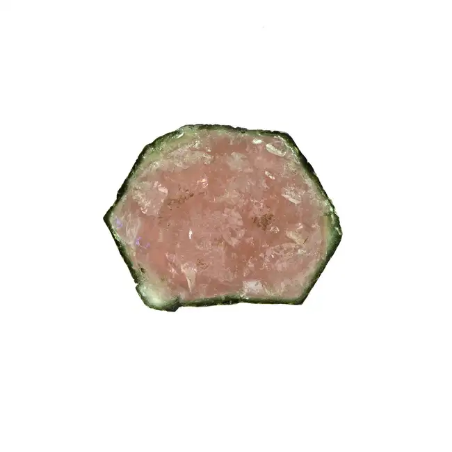 Watermelon tourmaline slice, 42.78ct