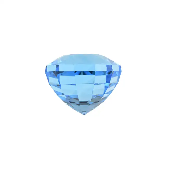 Circular-shape blue topaz, 24.40ct