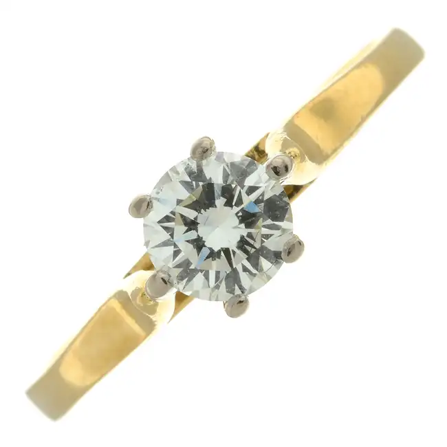 Diamond single-stone ring