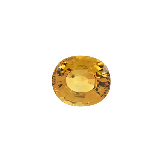 Oval-shape orange sapphire, 2.31ct