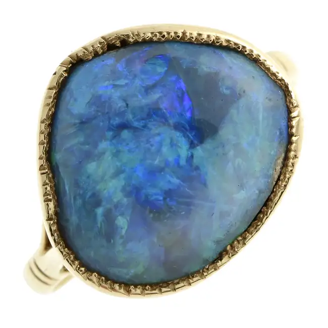 Mid 20th century boulder opal cocktail ring