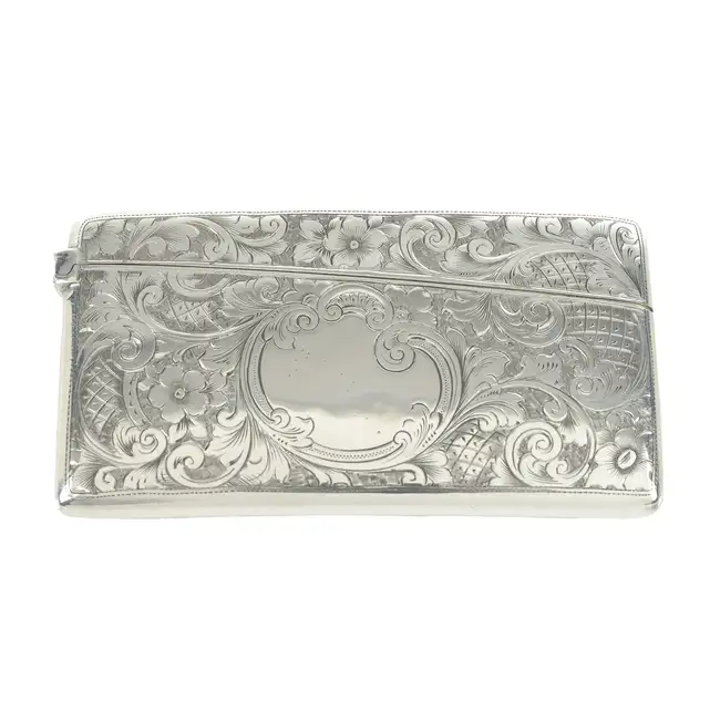 Late Victorian silver card case 