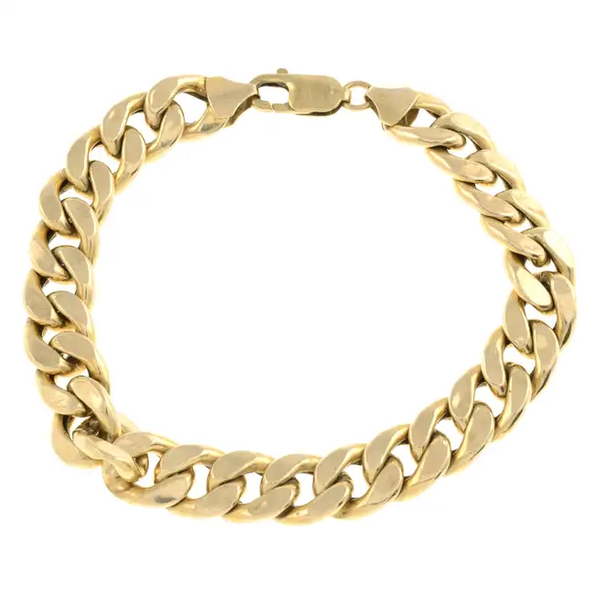 (78085) 9ct gold curb-link bracelet