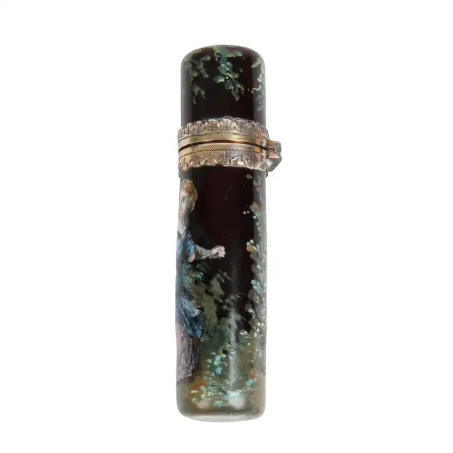 Enamelled scent bottle 