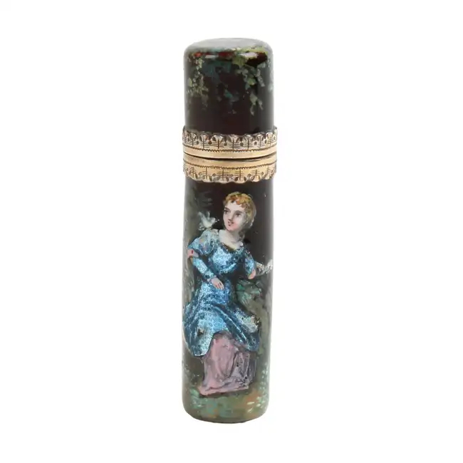 Enamelled scent bottle 