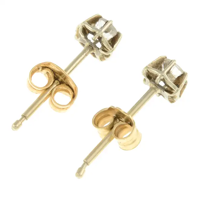 Diamond single-stone stud earrings